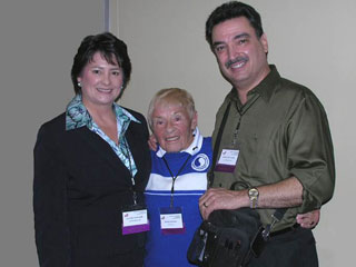 photo of Victoria L Magown and George Pellegrino with Bonnie Prudden